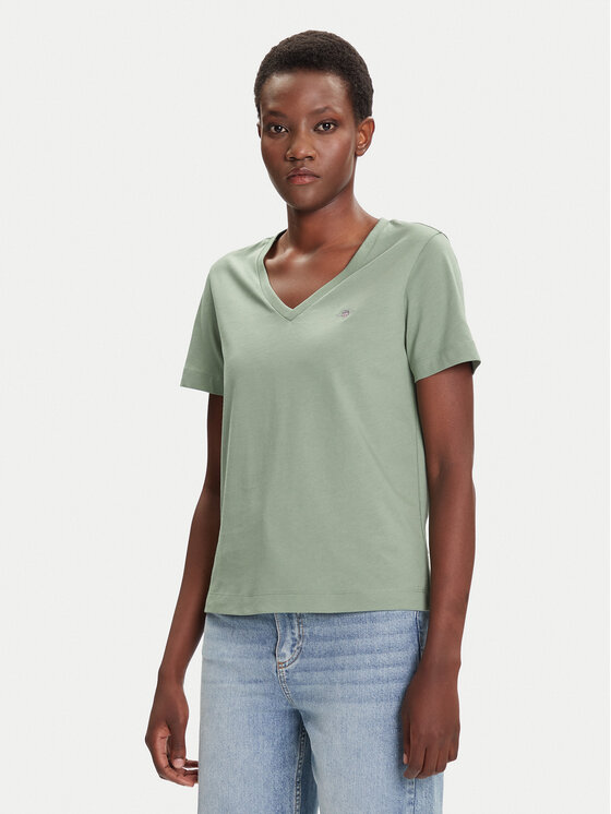 

Футболка regular fit Shield 4200750 Gant, зелёный