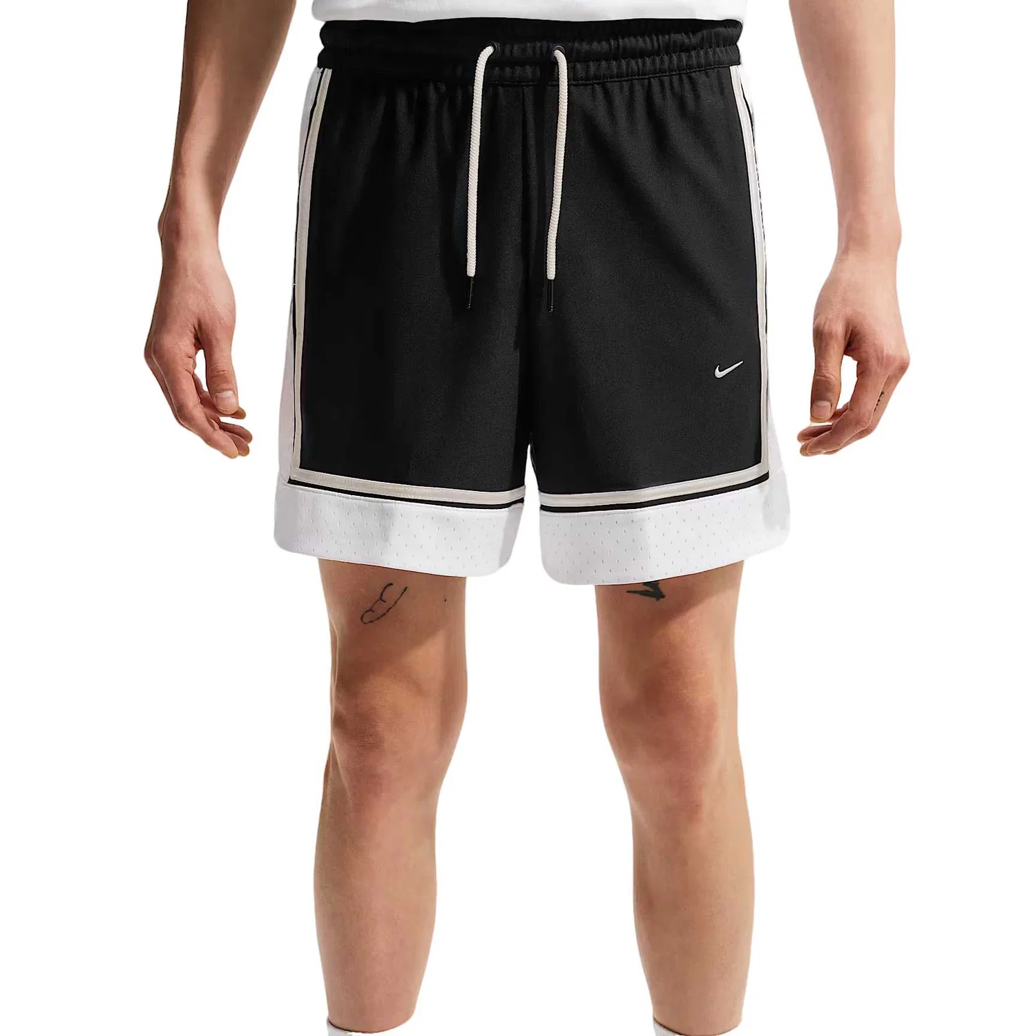 Шорты баскетбольные мужские Dri Fit Nike, Black/White/Light Ivory/Light Ivory