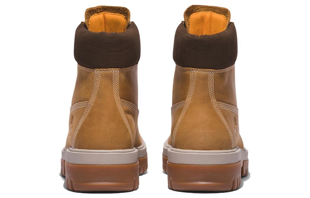 Мужские уличные ботинки Timberland высокие с логотипом, коричневый — фото 3