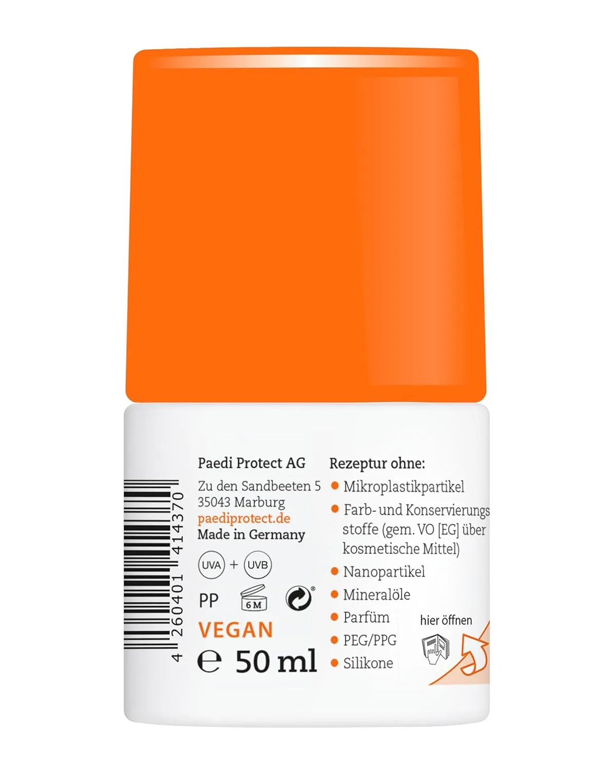 Солнцезащитный ролик «Sun Roller» SPF 50+ от PAEDIPROTECT, 50 мл Paediprotect — фото 3