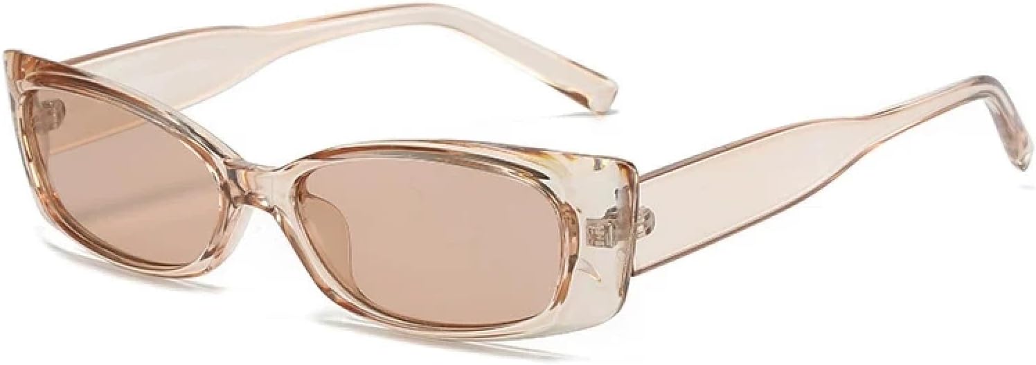 

Модные солнцезащитные очки в маленькой оправе, конфетных цветов, женские и мужские, винтажные, роскошные, дорожные, солнцезащитные очки с защитой от УФ-излучения UV400 TKKTLLT, Champagne Tea