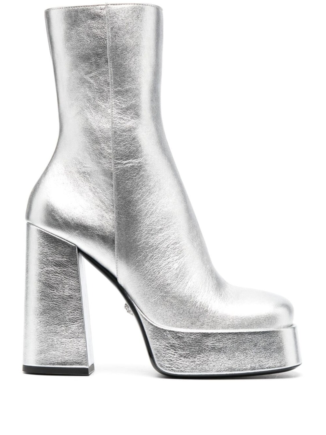 Versace ботильоны Aevitas 170 с эффектом металлик, серебристый