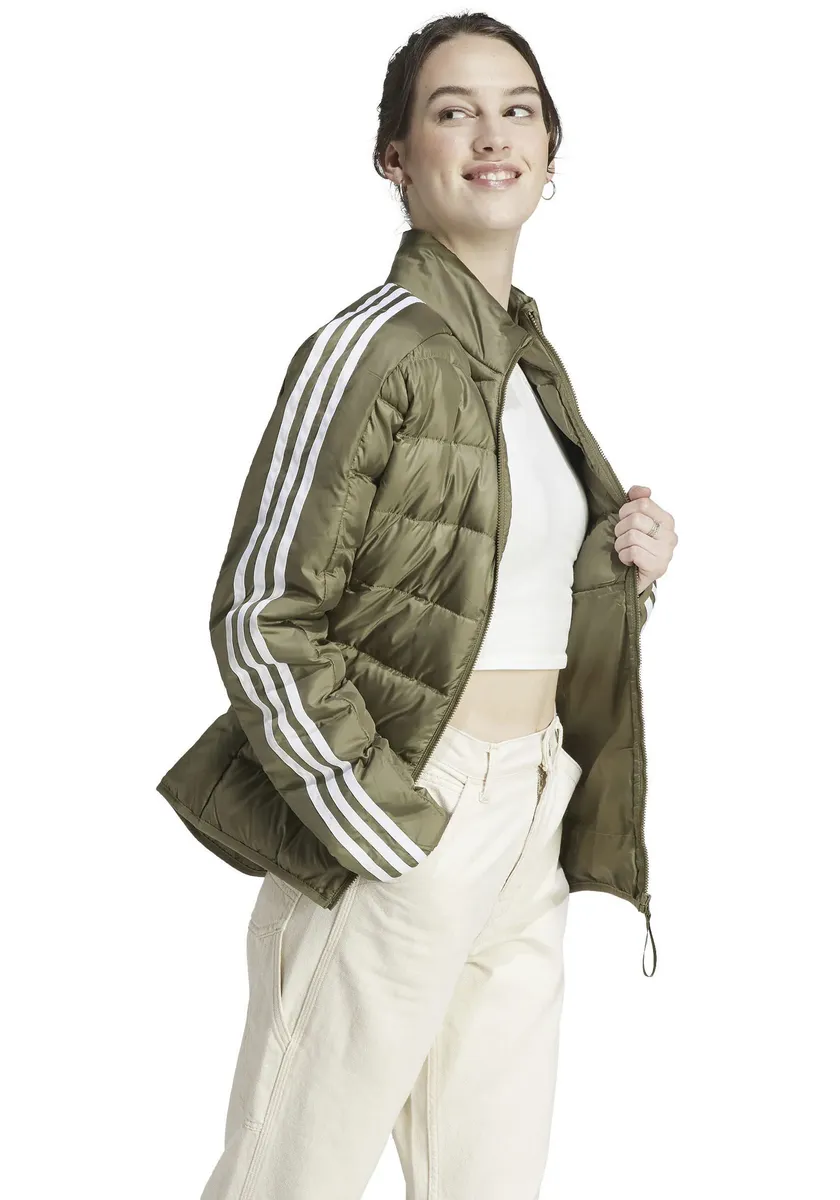 Adidas Спортивная куртка для активного отдыха "W ESS 3S L D J" Adidas Sportswear, оливковый — фото 3