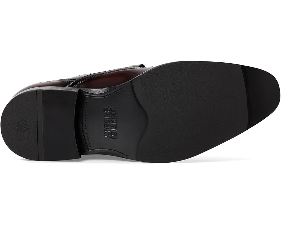 Мужские лоферы Johnston & Murphy Richland Plain Toe Bit, Burgundy Brush-Off Leather — фото 3