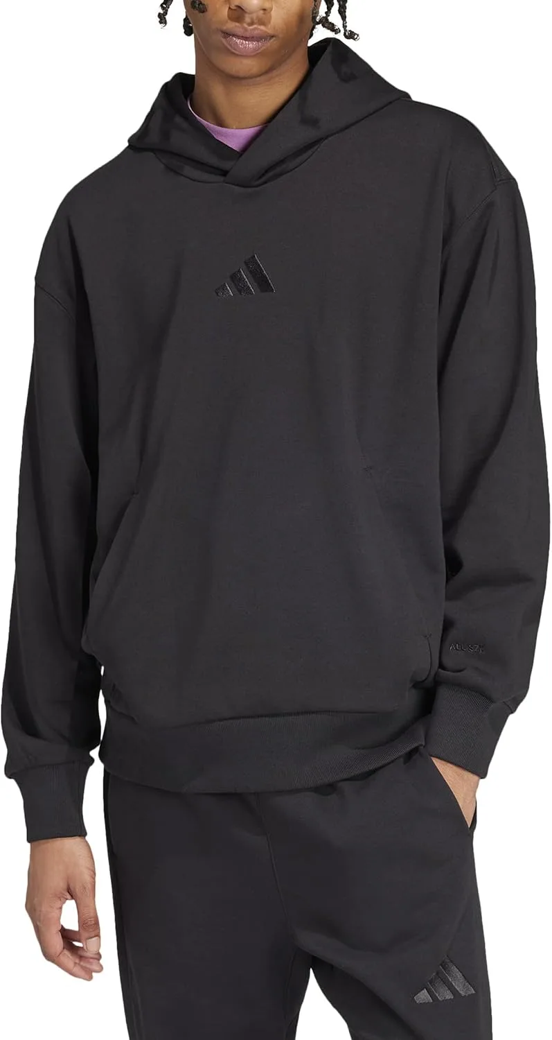 Толстовка Adidas All Szn Fleece Loose Hoodie мужская, черный — фото 2
