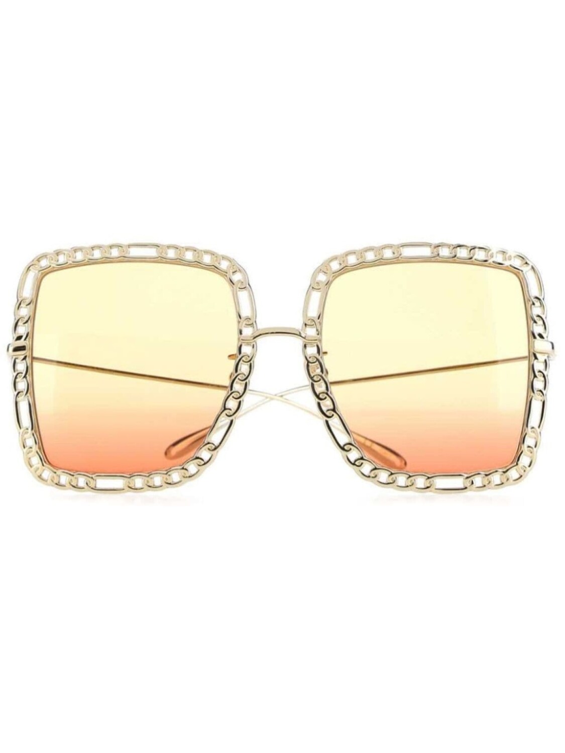 

Солнцезащитные очки Gucci Eyewear в квадратной оправе с цепочкой, золотой