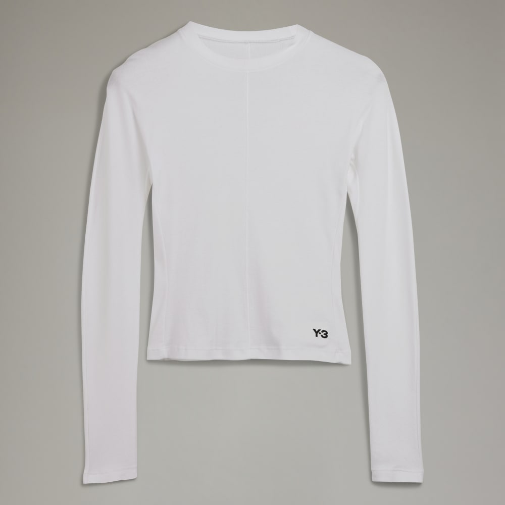 

Лонгслив Adidas Y-3 Fitted Long Sleeve Tee, цвет Core White