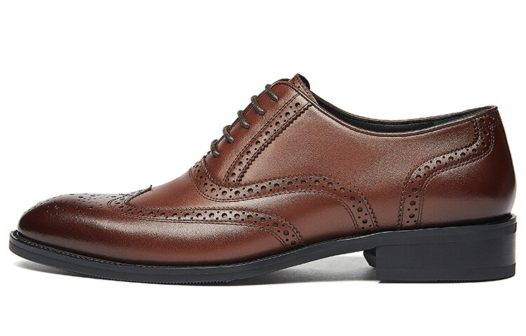 

Туфли KANGNAI Dress Shoes Men Low-Top Brown