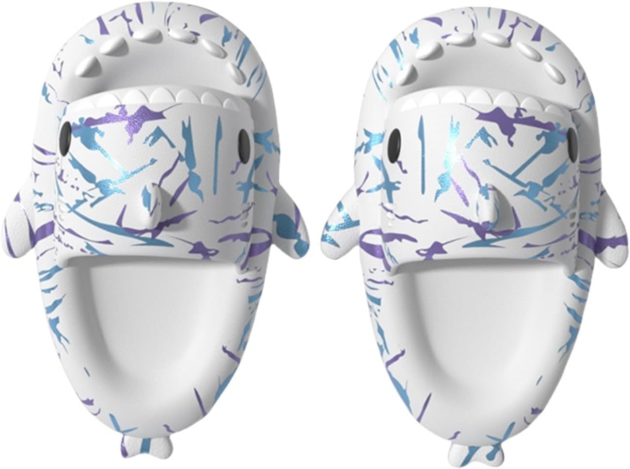 

Шлепанцы с акулами, забавные тапочки «Облачная акула» с противоскользящей поверхностью и быстрой сушкой, тапочки «Облачная акула» для мужчин и женщин Generic, Punk White