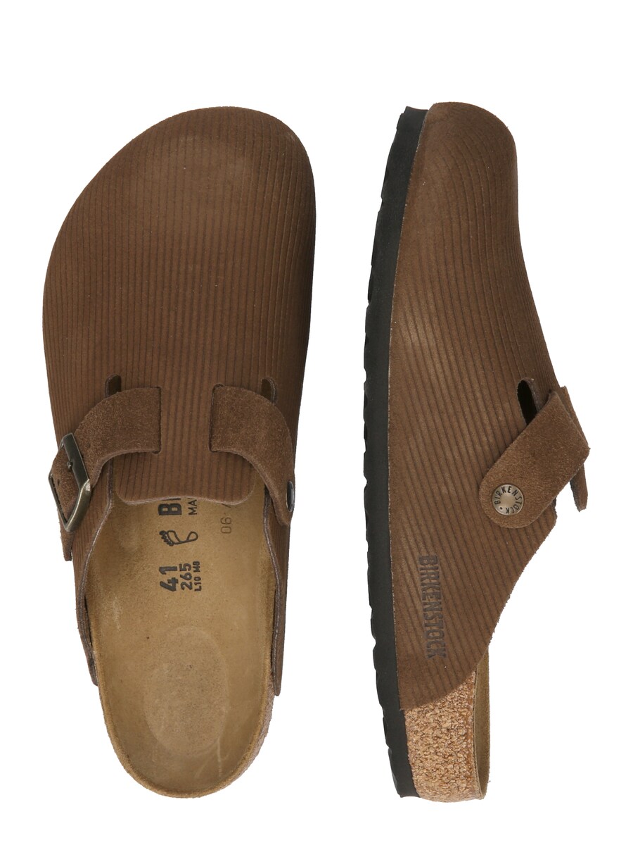 Классические слипоны BIRKENSTOCK Mules Boston LEVE, коричневый — фото 2