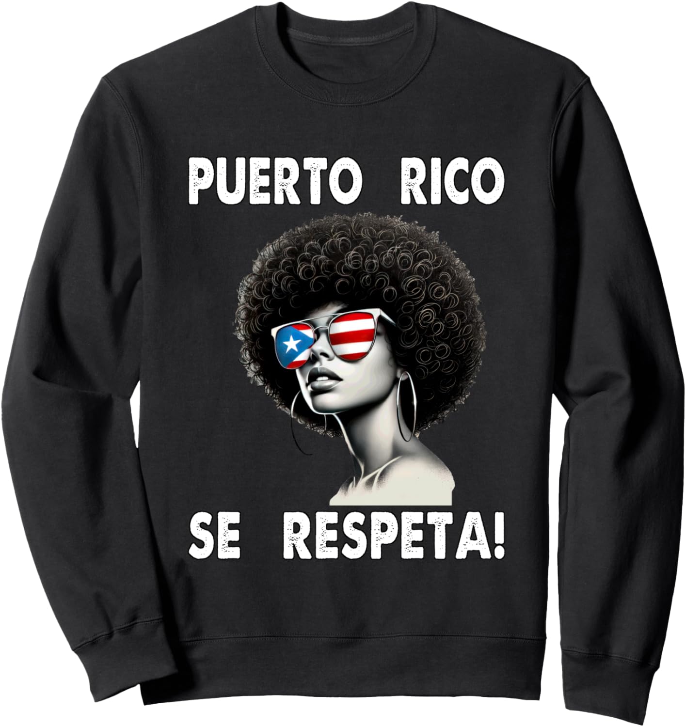 

Толстовка с флагом протеста Puerto Rico Se Respeta Afro-Boricua PR Puerto Rico Se Respeta Collection, More Here, черный