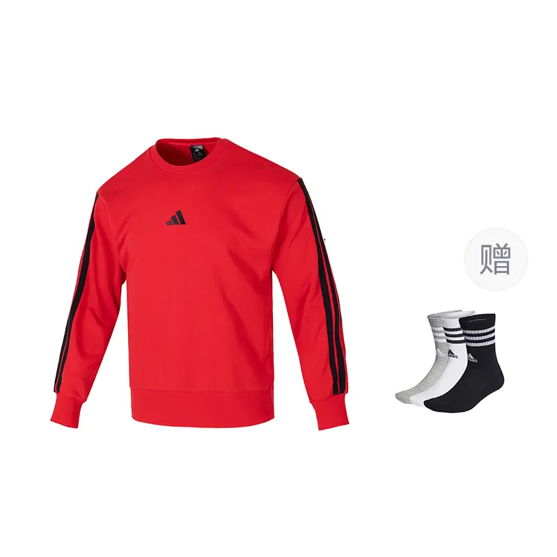 

Мужские толстовки с круглым вырезом, средней плотности ткани, другие Adidas, красный (includes 3 pairs of adidas socks)