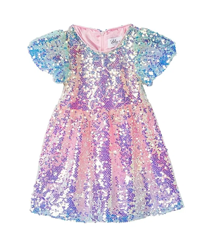 Платье с пайетками омбре модель Sequin Ombre Lola and The Boys, Multi