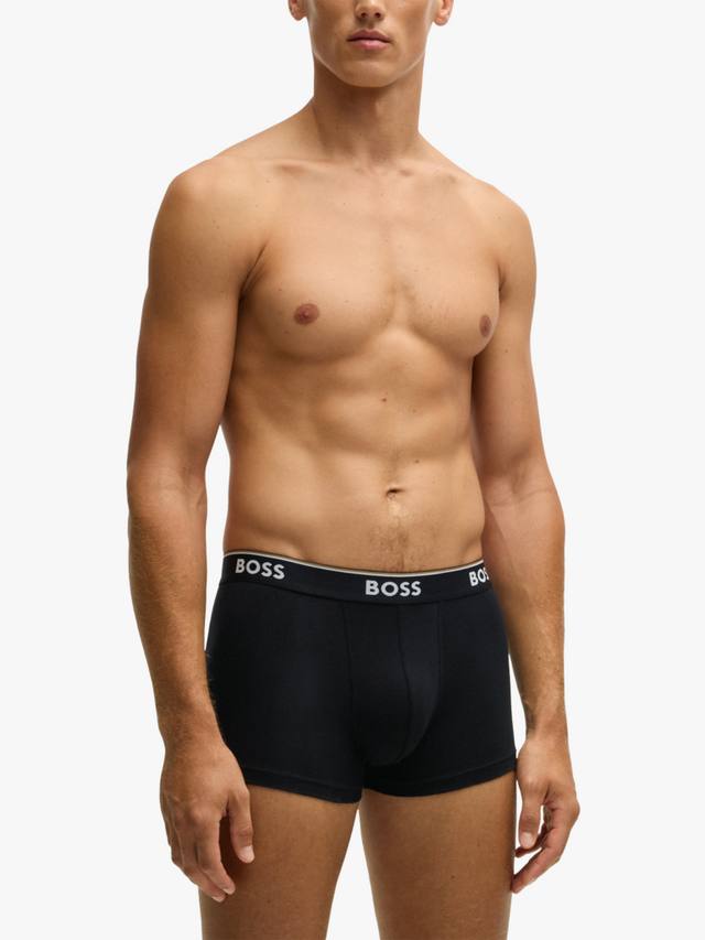 

Плавки с эластичным хлопчатобумажным поясом с логотипом HUGO BOSS, разноцветный