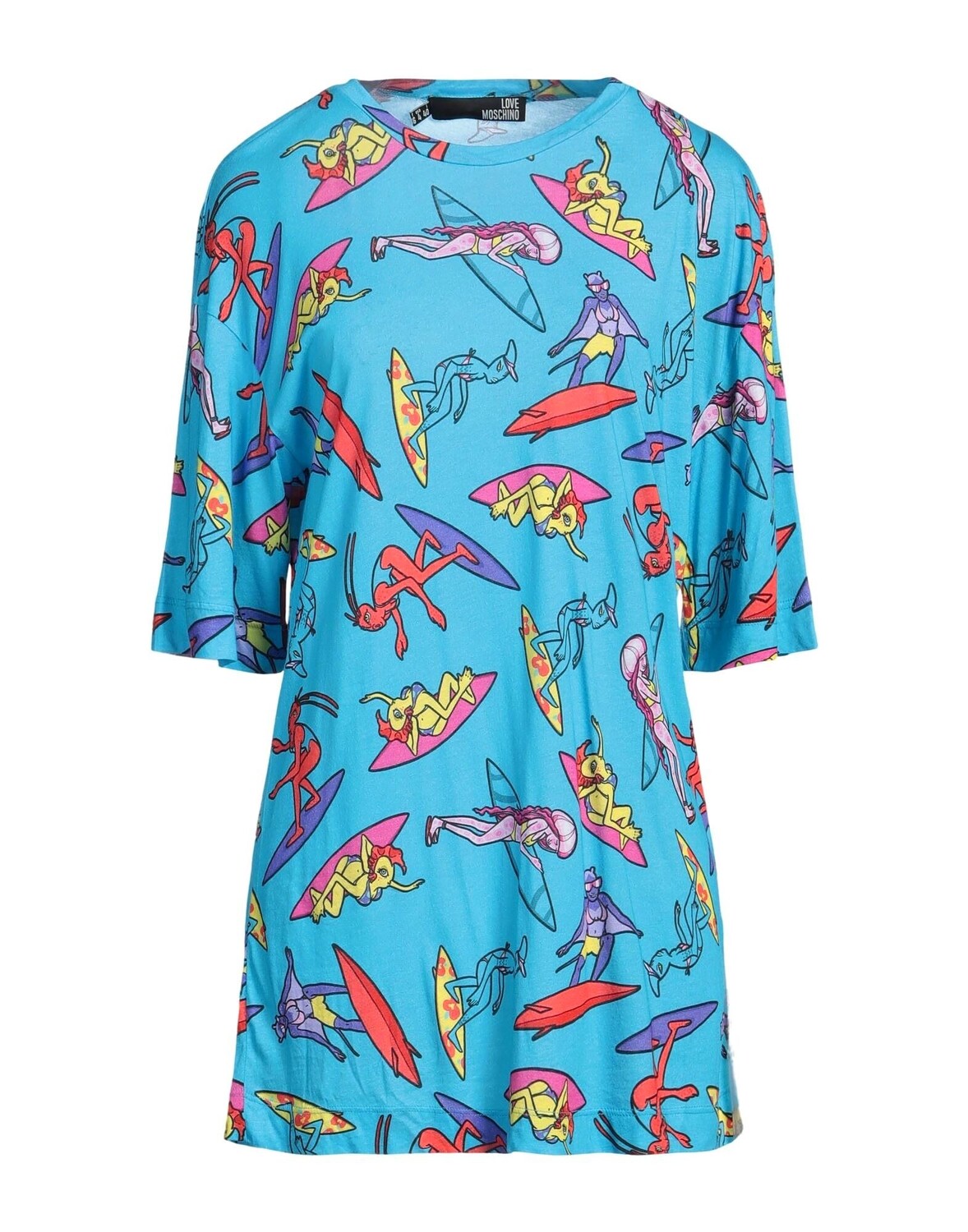 

Футболка Moschino, лазурный