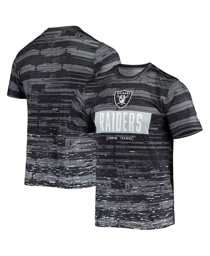 

Мужская черная футболка Las Vegas Raiders Combine Authentic Sweep New Era
