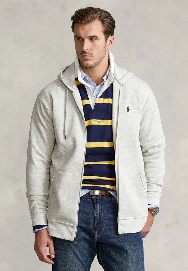 

Худи doubleknit на молнии Polo Ralph Lauren Big & Tall, Grey, Серый, Худи doubleknit на молнии Polo Ralph Lauren Big & Tall, Grey