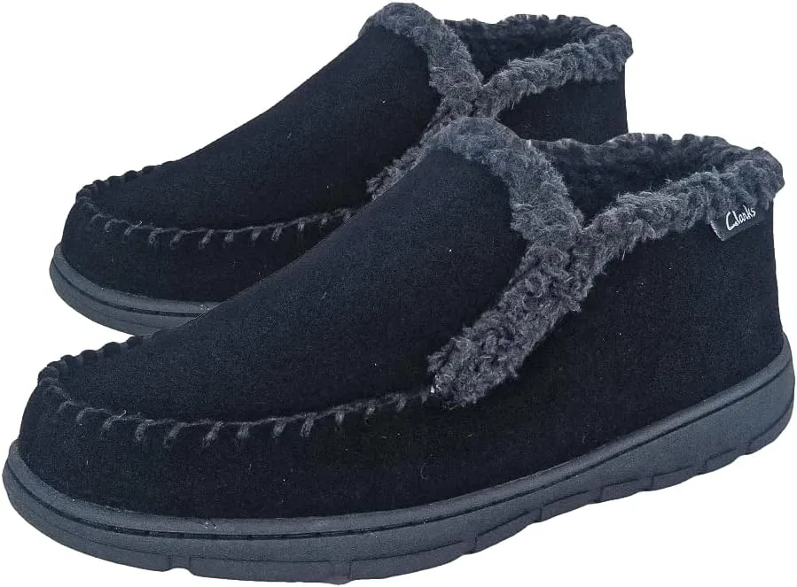 Тапочки на щиколотку с подкладкой из шерпы, Clarks, черный