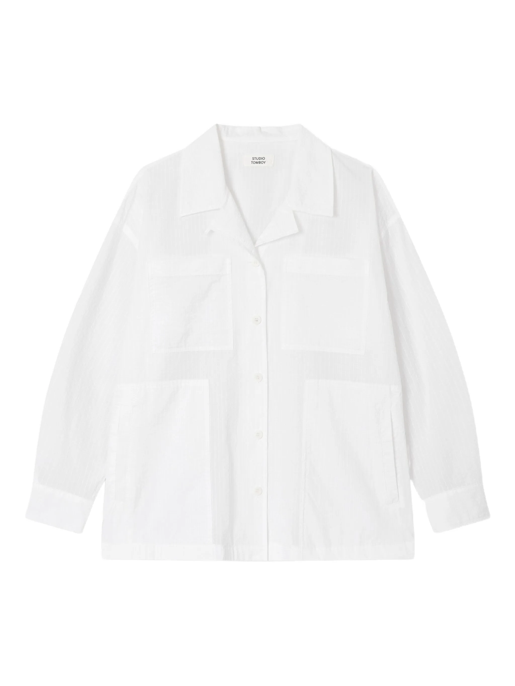 

Рубашка с накладным карманом Tomboy, белый
