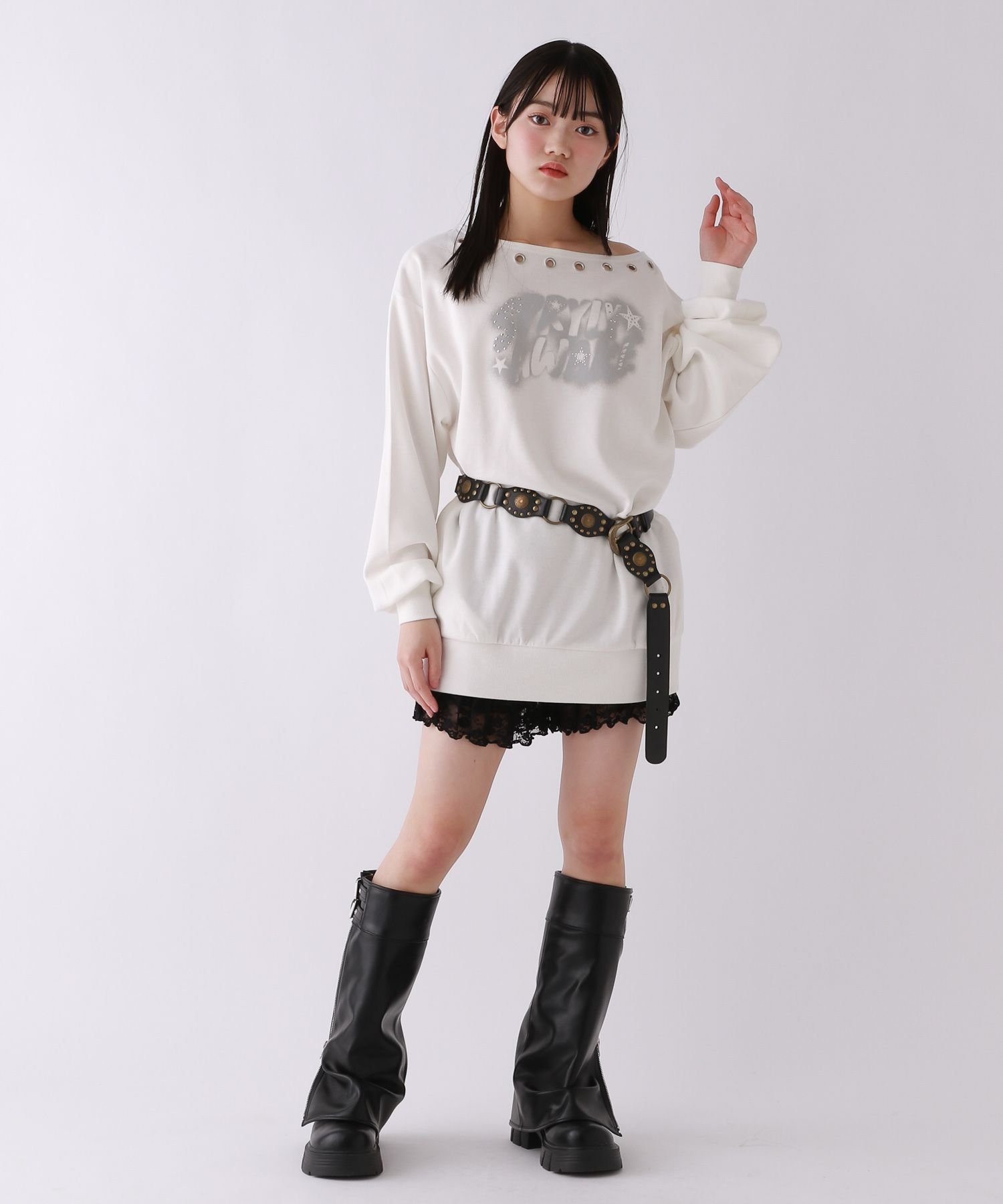 Мини-платье с перфорацией и открытыми плечами Repipi Armario, Black 09 — фото 3