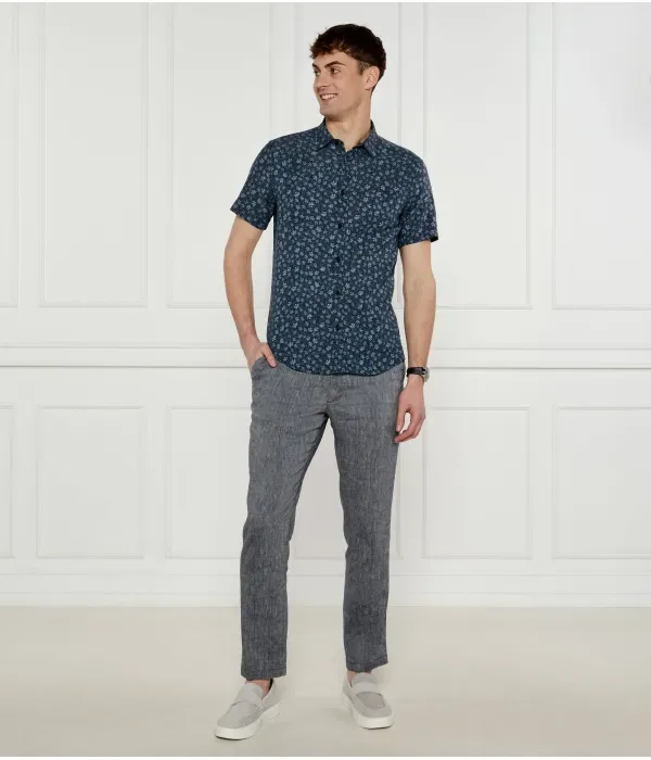 Льняная рубашка C-ROAN-ken-SH-C1-251 slim fit Boss, темно-синий — фото 2