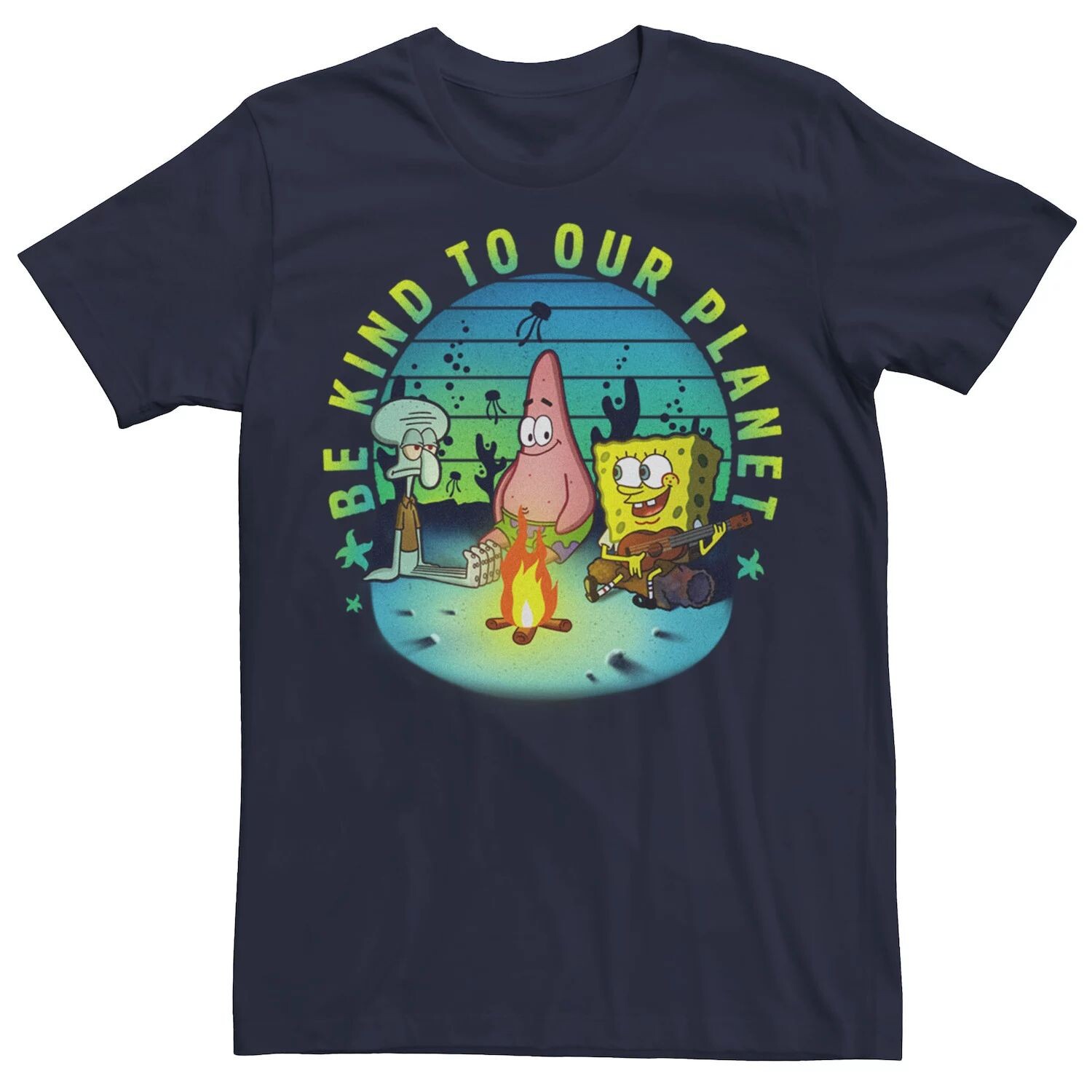 

Мужская футболка Nickelodeon SpongeBob SquarePants Be Kind To Our Planet Campfire Licensed Character