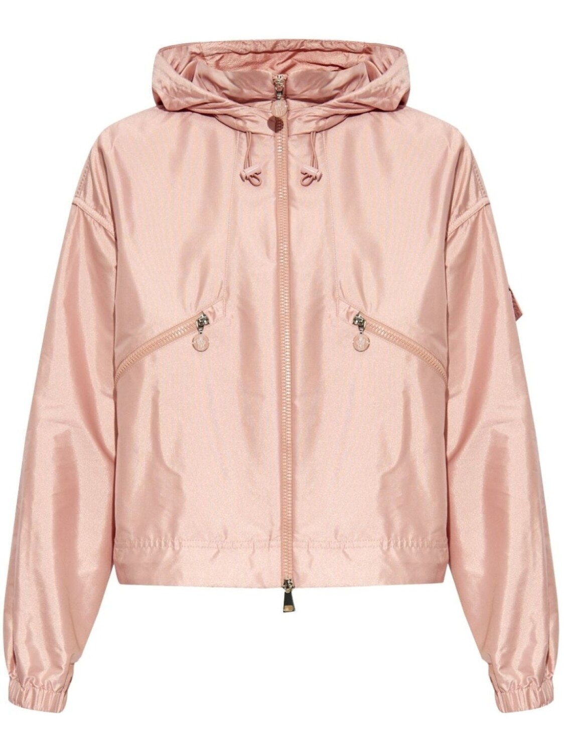 

Moncler легкая куртка с капюшоном и воротником-стойкой, розовый