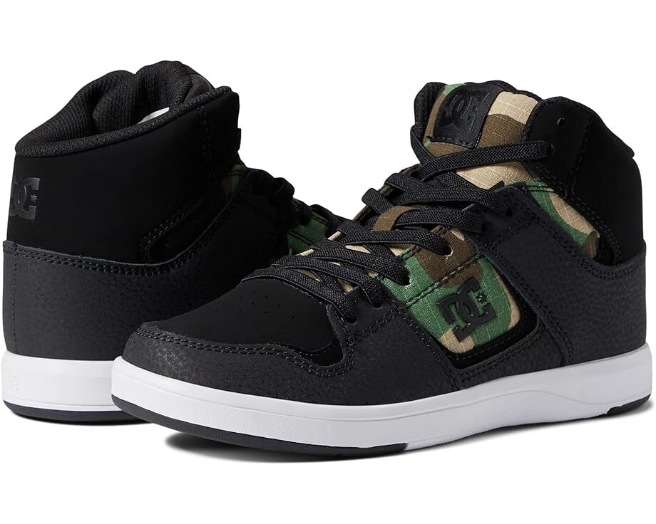 

Кроссовки DC Cure Casual High Top Boys Skate Shoes Elastic Sneakers, цвет Black/Camo Print