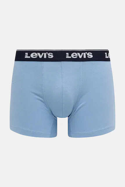 Боксеры из эластичного хлопка 3 шт Levi's, синий — фото 4