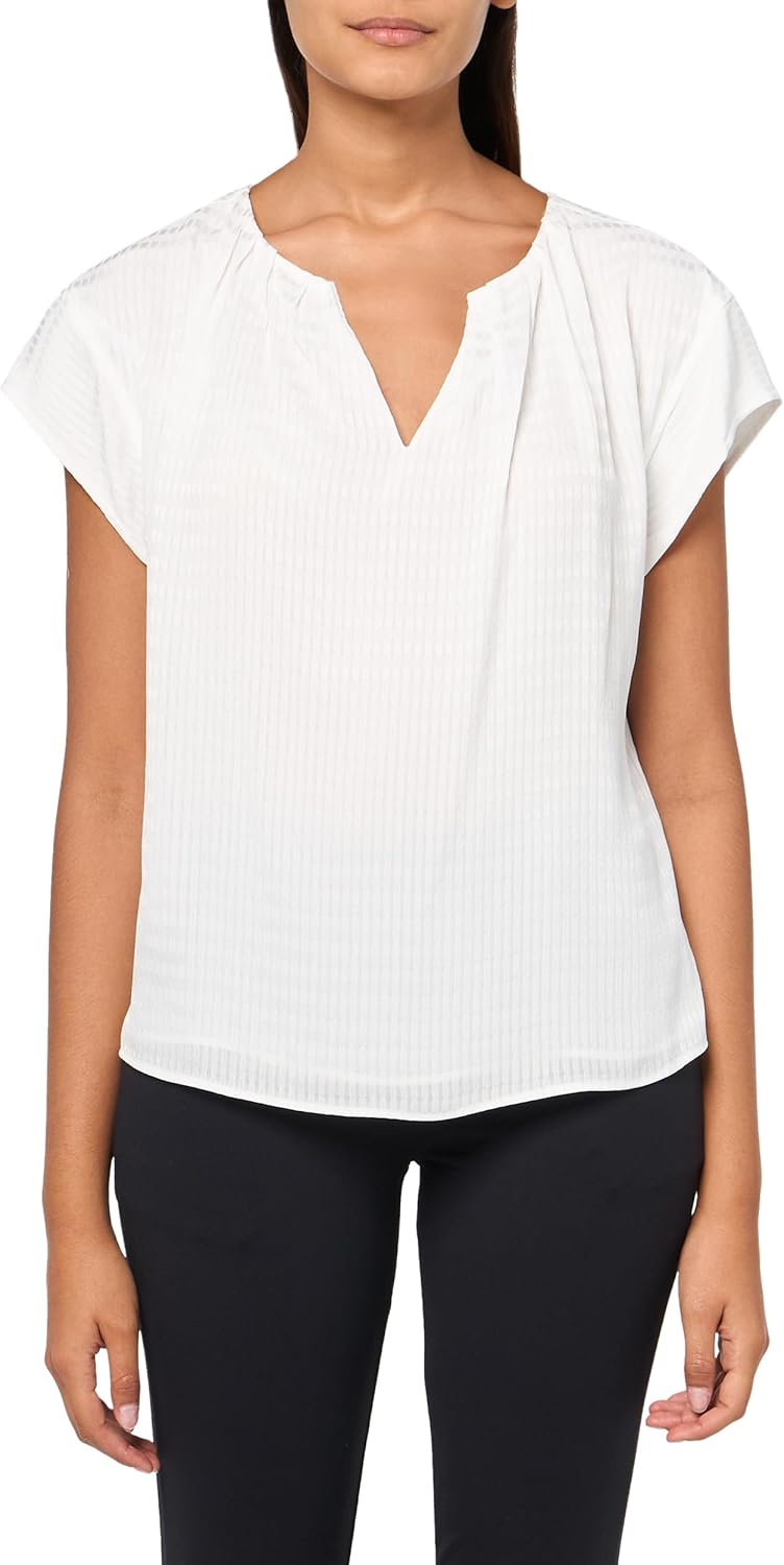 

Женский жаккардовый свитер с короткими рукавами Calvin Klein, Soft White