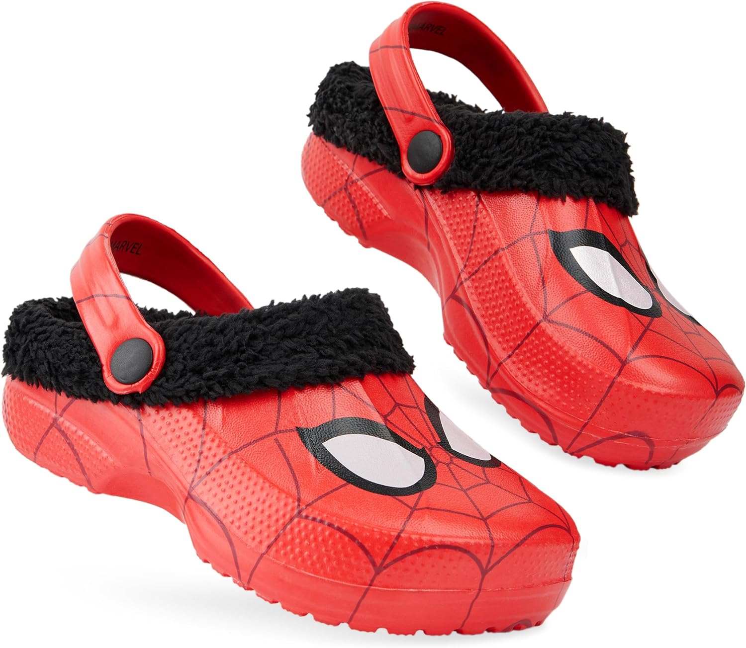 

Зимние сабо для мальчиков Marvel Spiderman, с флисовой подкладкой, сабо для сада, подарки Спайди, красный