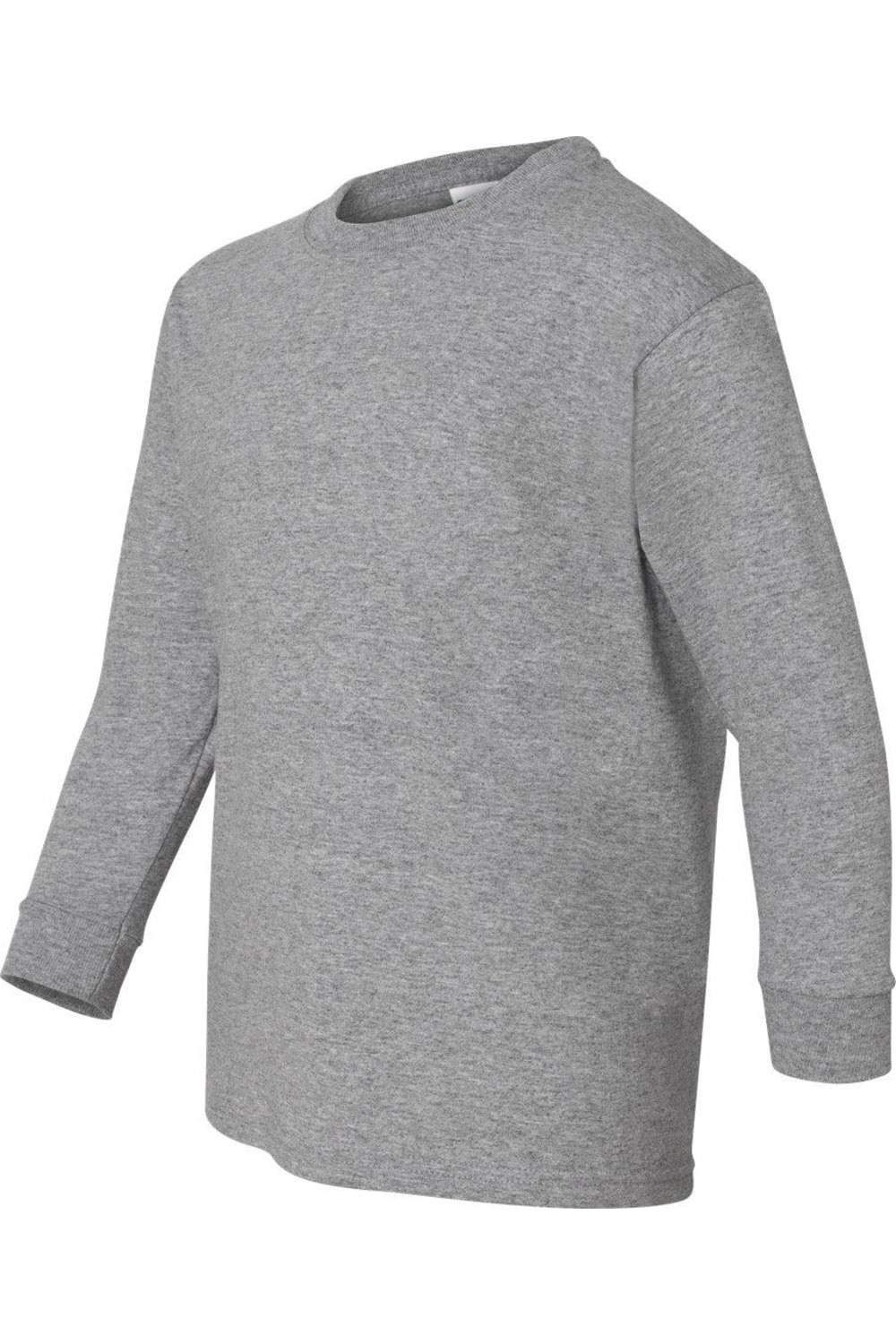 Футболка Gildan Heavy Cotton Youth с длинным рукавом, цвет sport grey — фото 3