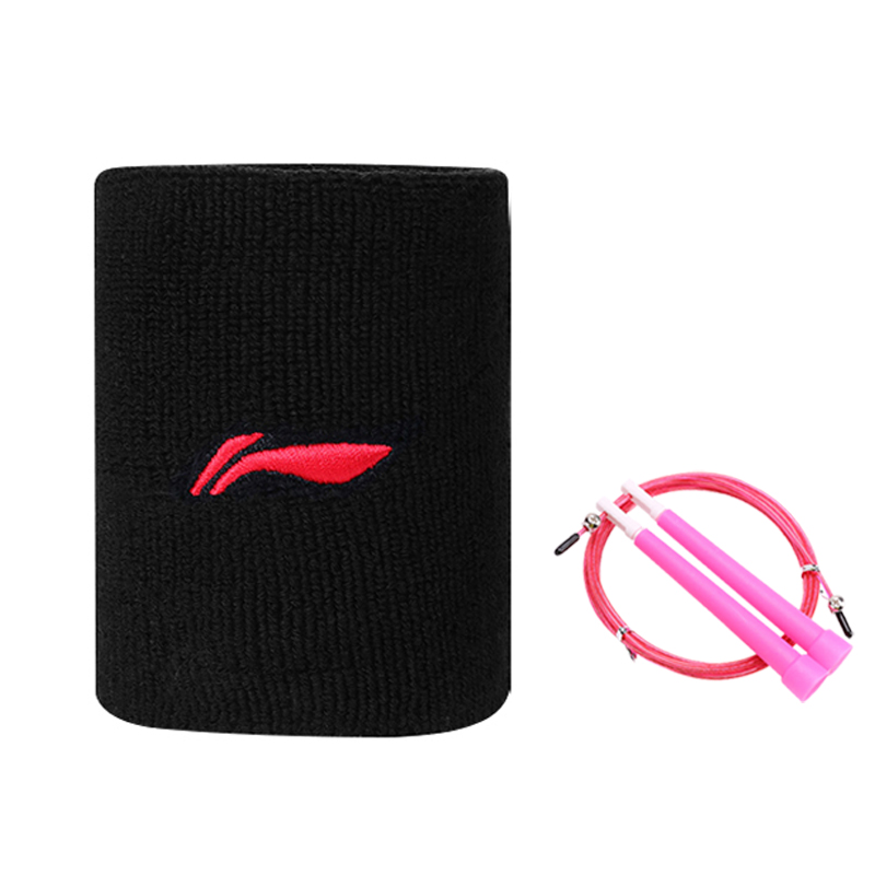 

LINING Теннисные баскетбольные напульсники дышащие термозащитные black/white cotton