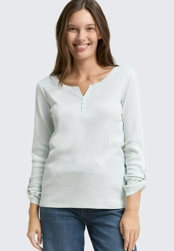 

Полосатая футболка-поло с длинными рукавами Tom Tailor, Offwhite Mint Small Stripe, Белый, Полосатая футболка-поло с длинными рукавами Tom Tailor, Offwhite Mint Small Stripe