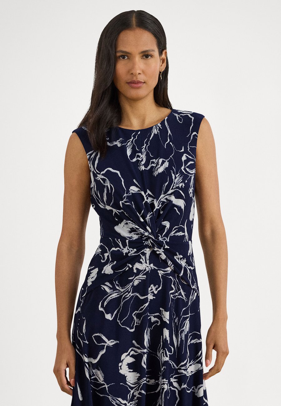 

Платье Lauren Ralph Lauren FLORAL TWIST FRONT JERSEY DRESS, Navy/White/Dark Blue