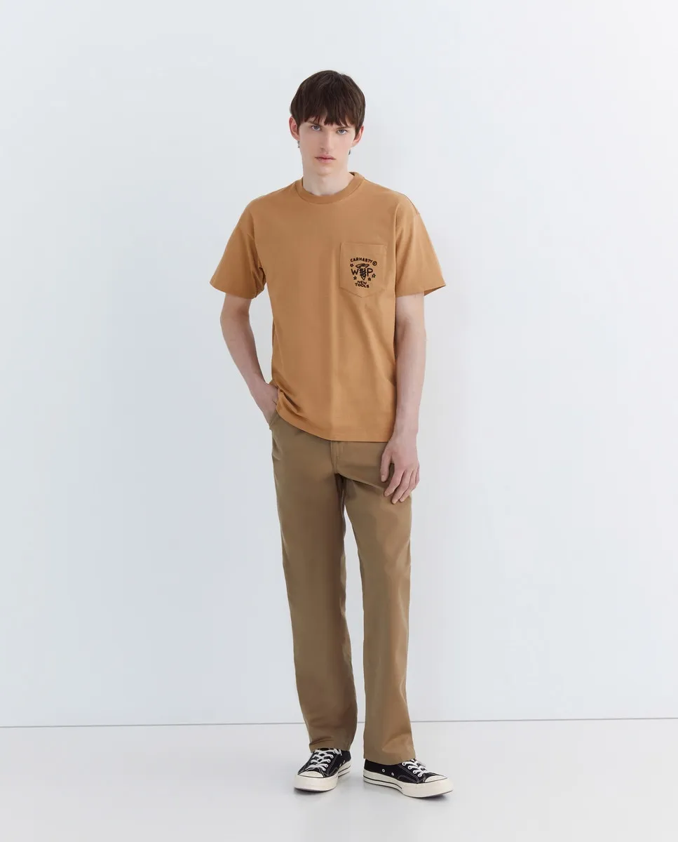 

Мужские брюки Простые брюки Carhartt WIP, бежевый