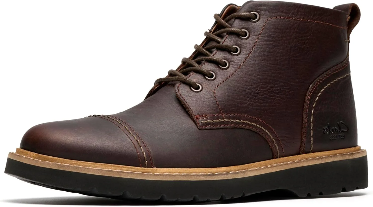 Мужские ботинки Clarks Eastridge Mid Lace-Up Chukka Boot на шнуровке, темно-коричневый