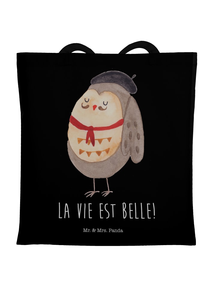 

Mr. & Mrs. Panda Сумка с изображением совы, Франция, с надписью черным цветом