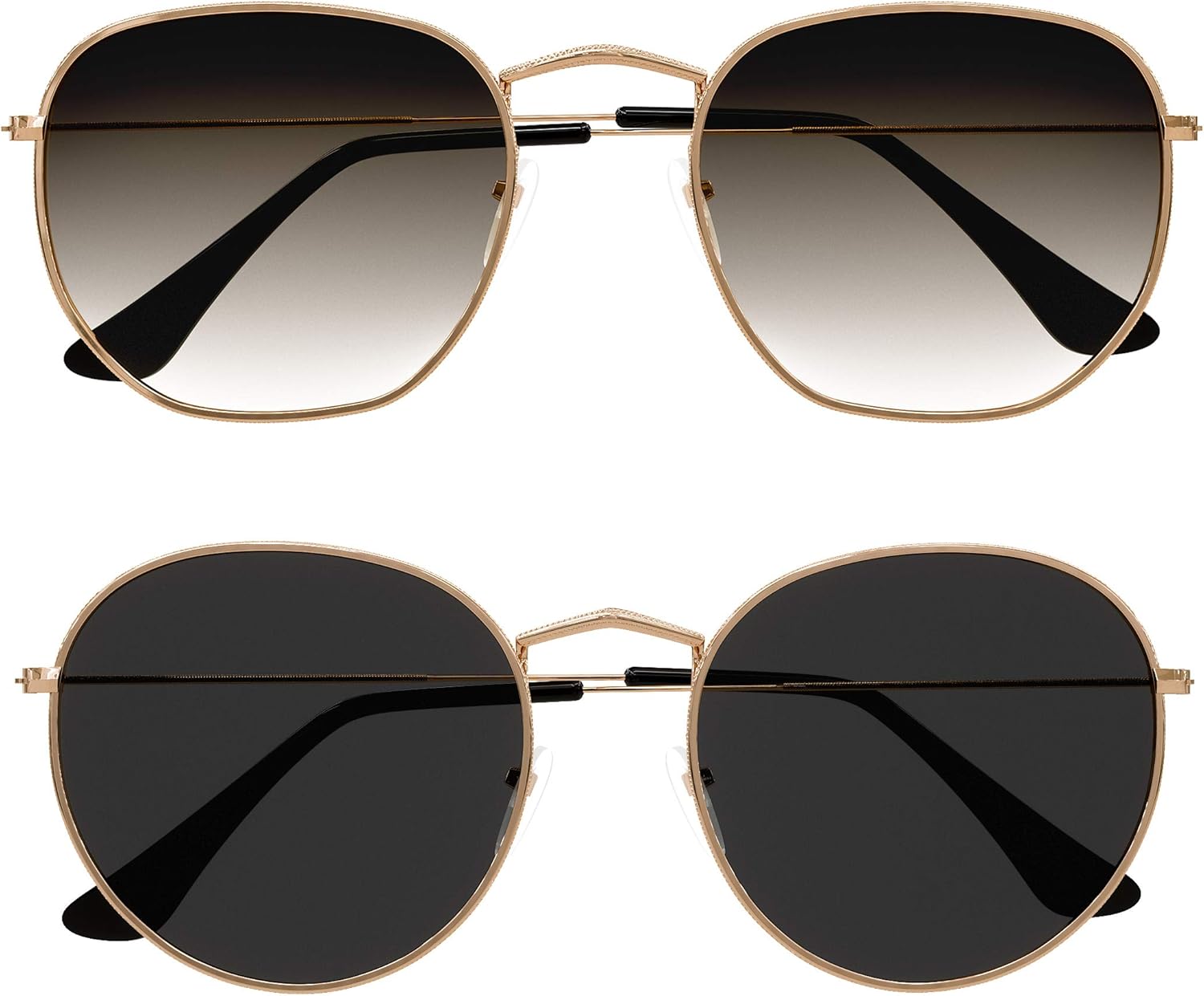 

Солнцезащитные очки Tantino маленькие круглые для женщин и мужчин, геометрический восьмиугольный, плоский металлический шестиугольный, квадратный, ретро-стиль, защита UV400, Gold Round + Gold Polygon