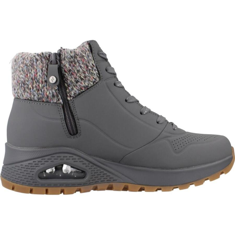 Женские зимние ботинки Skechers UNO RUGGED Darling Daze 167988 CCL серые — фото 4