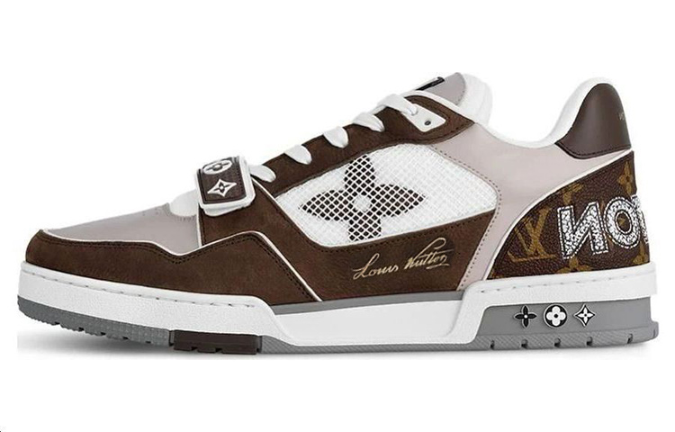 

LOUIS VUITTON Кроссовки LV Trainer Brown Beige White