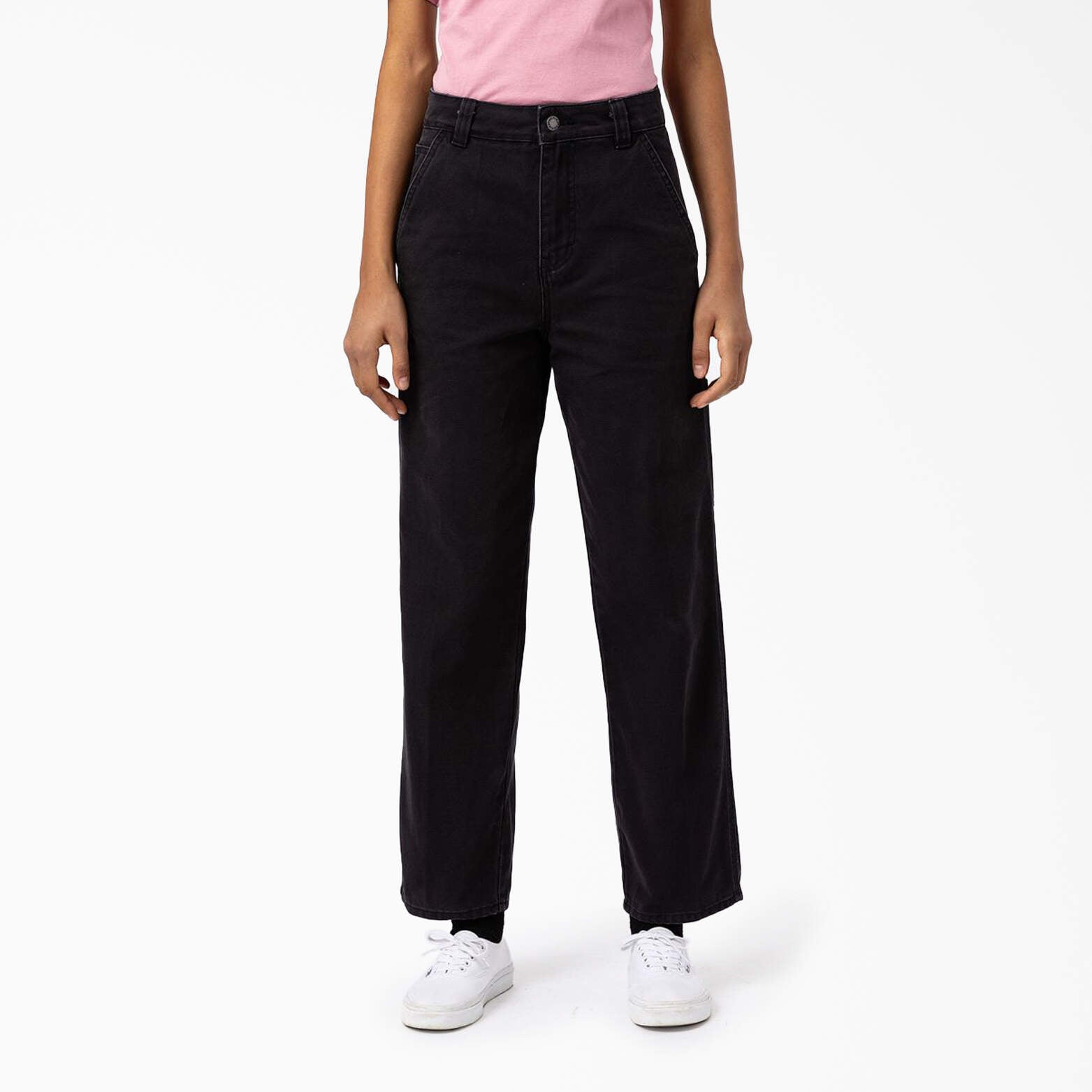 

Женские брюки Dickies из утиного полотна, цвет stonewashed black (sbk)