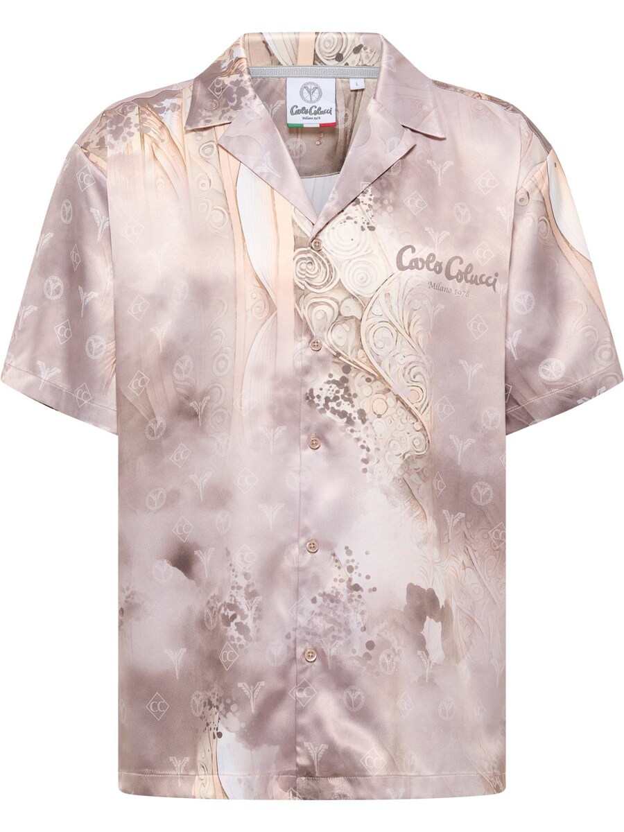 

Рубашка на пуговицах Comfort fit Carlo Colucci Eikemann, сиреневый