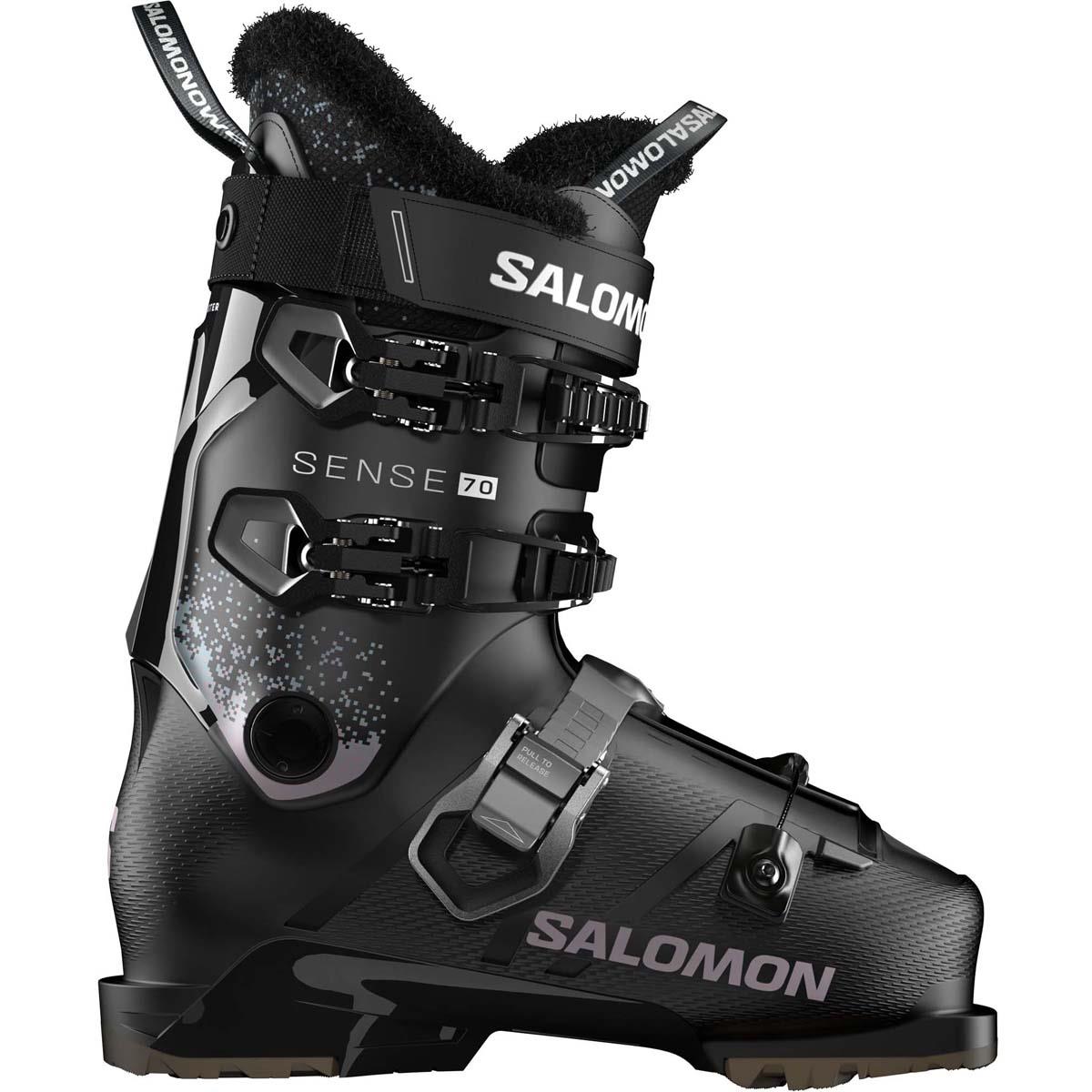

Горнолыжные ботинки Sense 70, женские Salomon, Black/Black/Oil Green