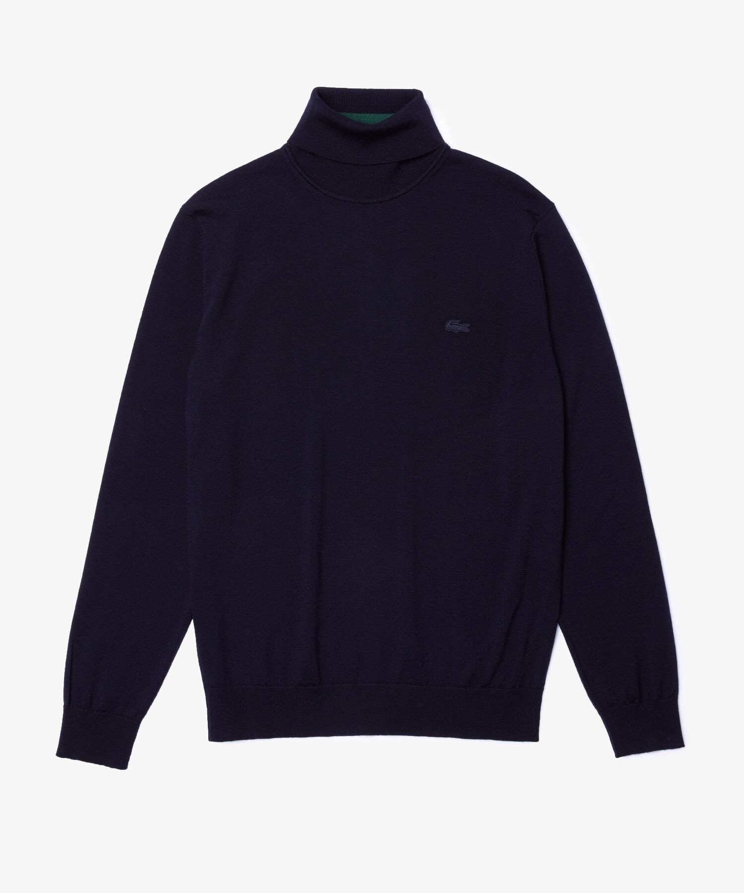 Свитер с высоким воротником из мериносовой шерсти LACOSTE, Dark Navy — фото 4