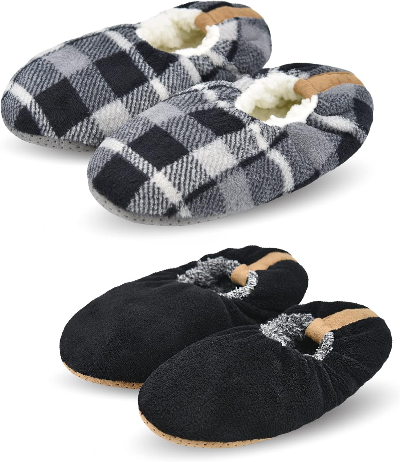 

Мужские носки-тапочки Panda Bros, низкие, супер мягкие и теплые, для дома с противоскользящей подошвой, серый