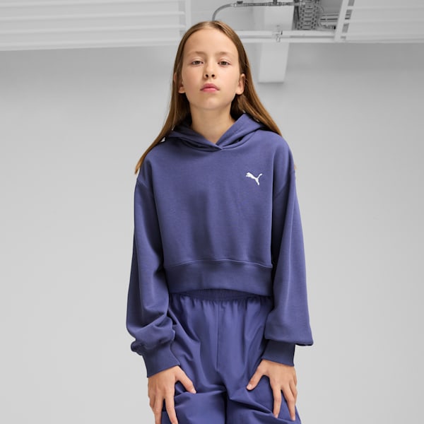 

Короткая толстовка с капюшоном для больших детей Puma Wardrobe Essentials, синий