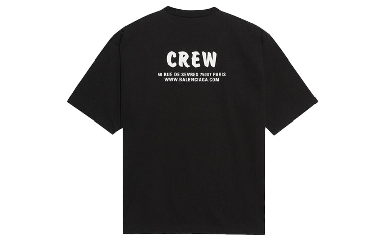 Футболка Balenciaga Crew Logo, черный — фото 2