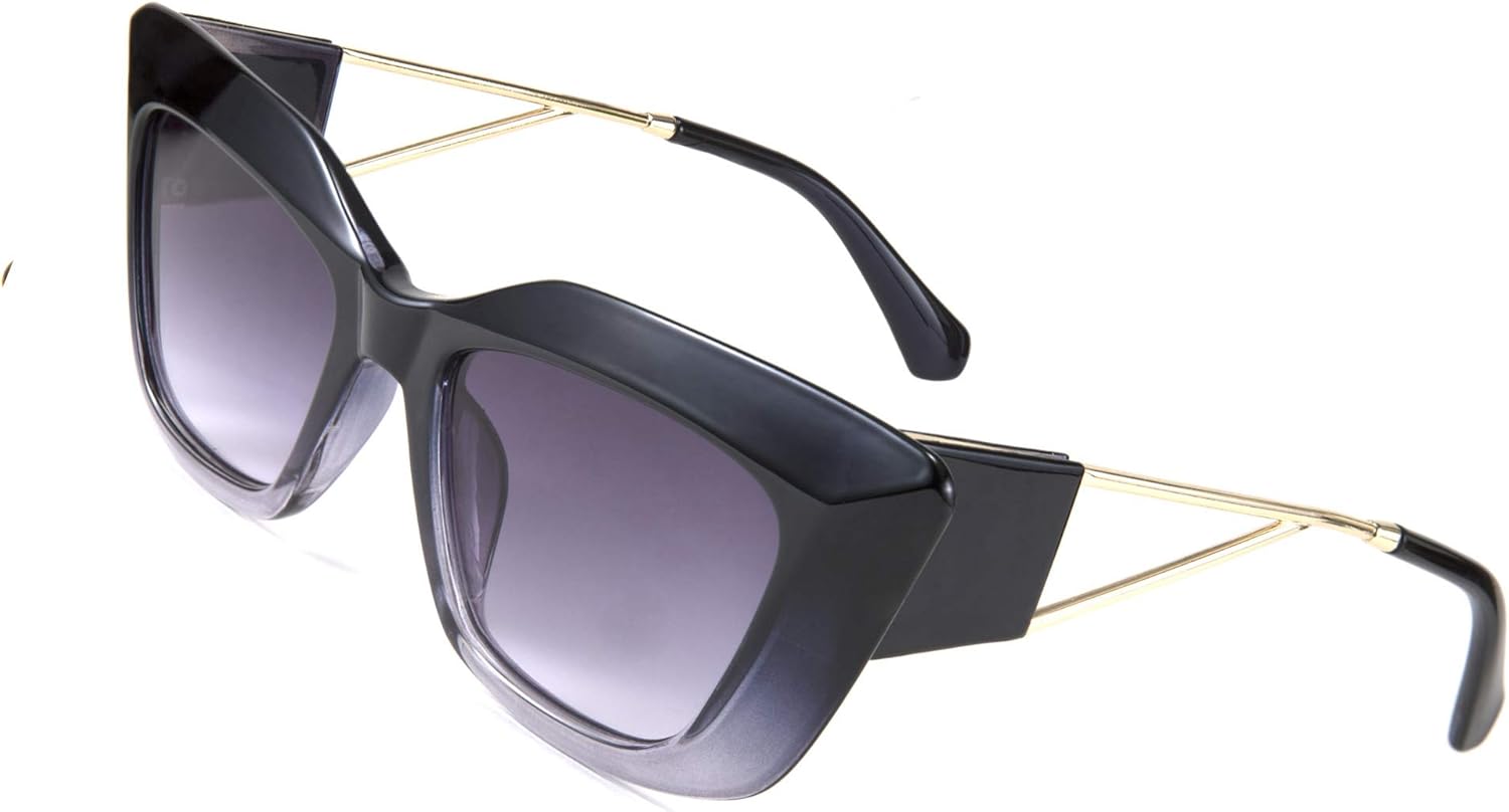 

Солнцезащитные очки FEISEDY Retro Thick Square Cateye Sunglasses Women Men ARIZONA DREAM Metal Duel B2710 в стиле ретро с толстыми квадратными дужками, для женщин и мужчин, 003 Gradual Blue Frame Gradient Grey Lens