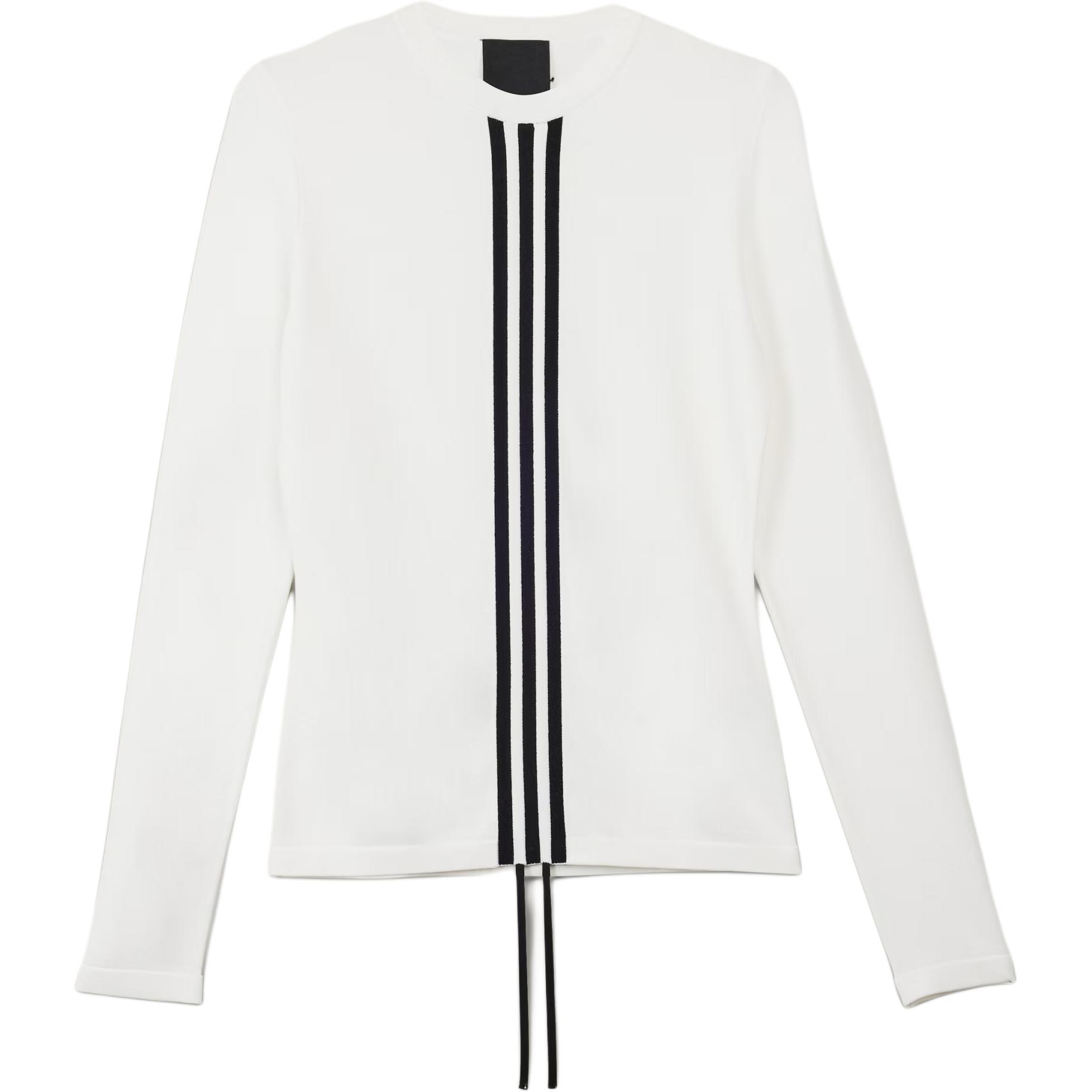 

Футболка с длинным рукавом с деталями в полоску Y-3, белый